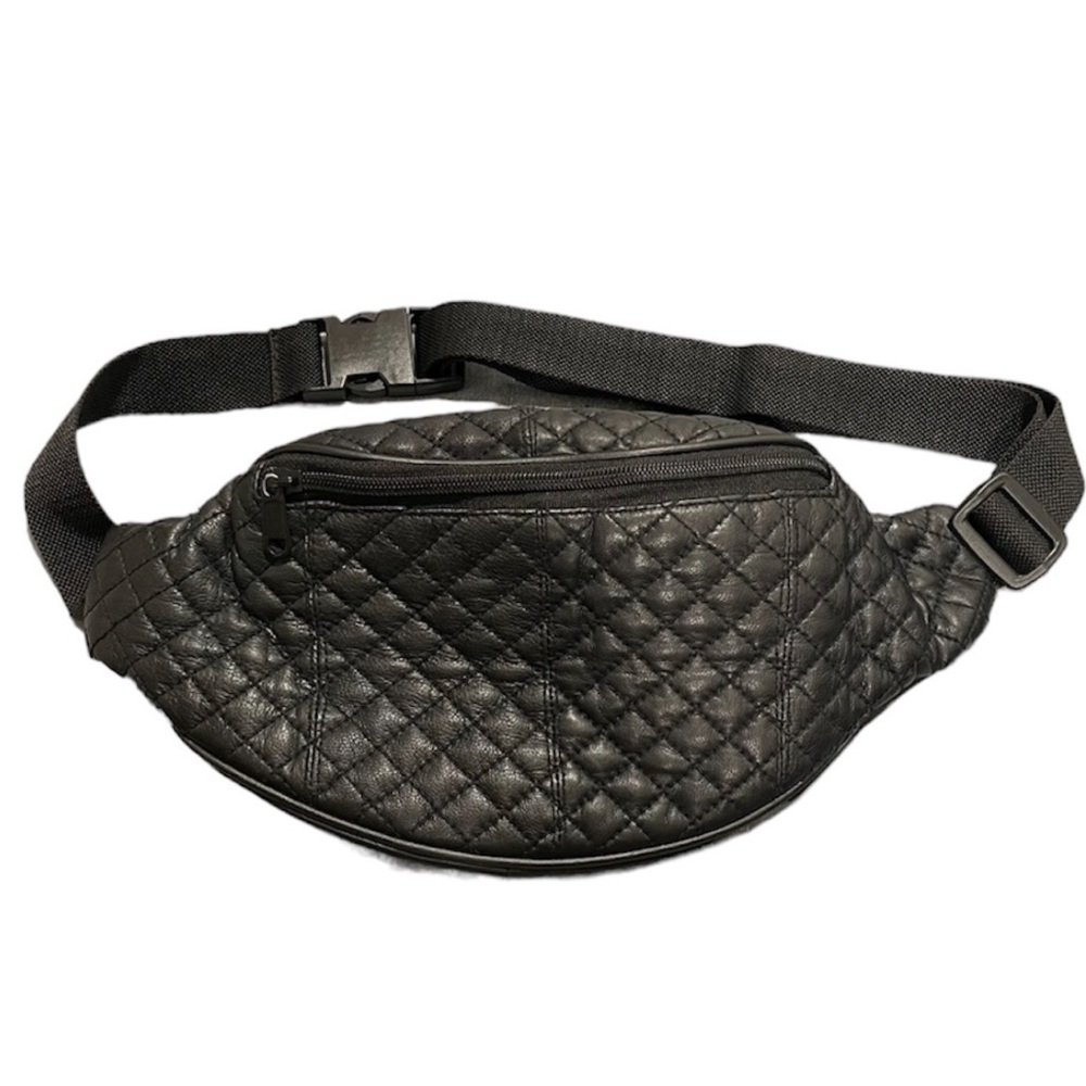 Real Soft Leather Quilted Fanny Pack